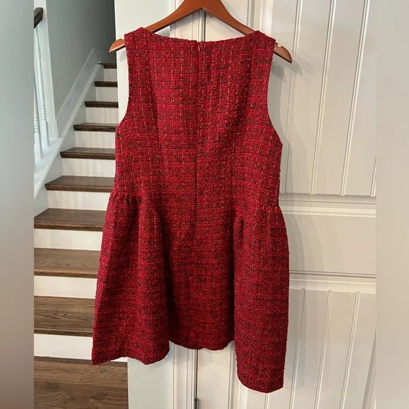 CIDER Red Tweed Fit & Flare Mini Dress 0XL NWT - Picture 3 of 11